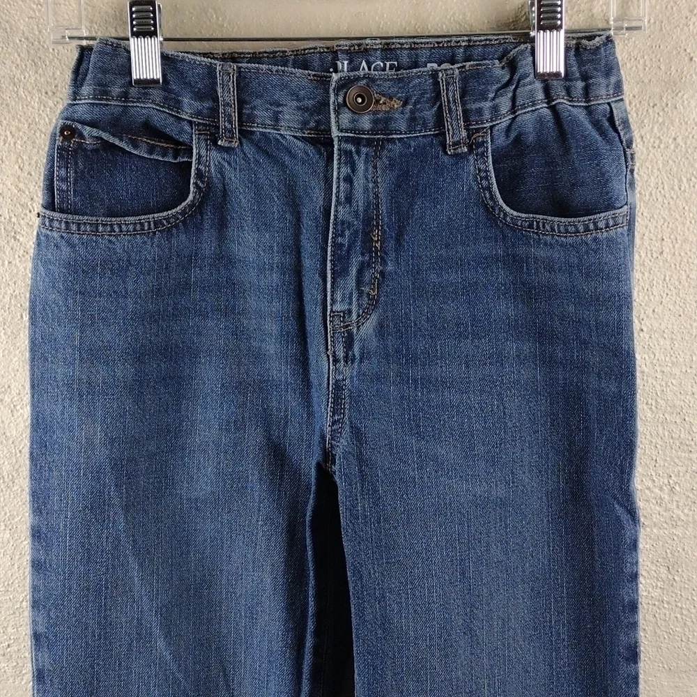 Children's Place Dark Medium Wash Five Pocket Mid Rise Boot Cut Denim Jean